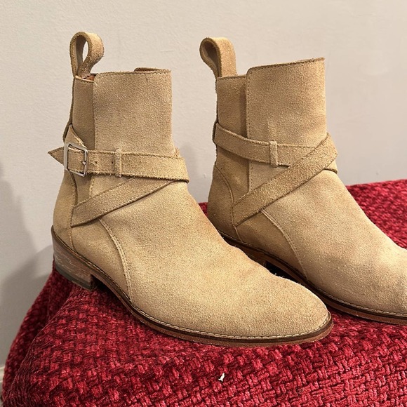 Tan Suede Ankle Boots - Picture 2 of 4